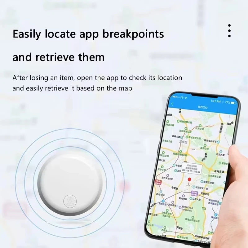 Lenovo New Bluetooth Smart GPS Tracker Anti-Lost Reminder Device Elderly Kid Bags Finder Air Tag Apple Android Tracking Locator
