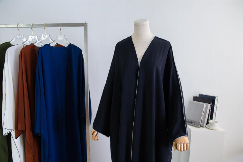 Muslim Out Abaya Smocking Sleeve One-piece Prayer Women Jilbab Cardigan Coat Islamic Clothing Dubai Saudi Robe Turkish