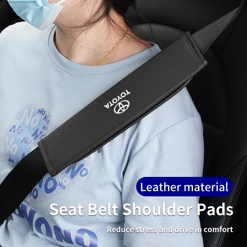 Car Seat Shoulder Pad Cover Seat Belt Buckle Protector Auto Accessories For Toyota Vellfire CHR Corolla Yaris Aygo GT86 Prius RA