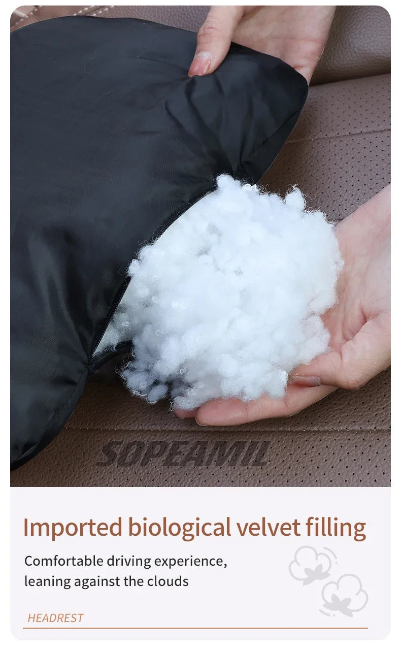Car Suede Leather Headrest Seat Waist Cushion Pillow Jeep Patriot Commander Renegade Compass Grand Cherokee Wrangler Gladiator