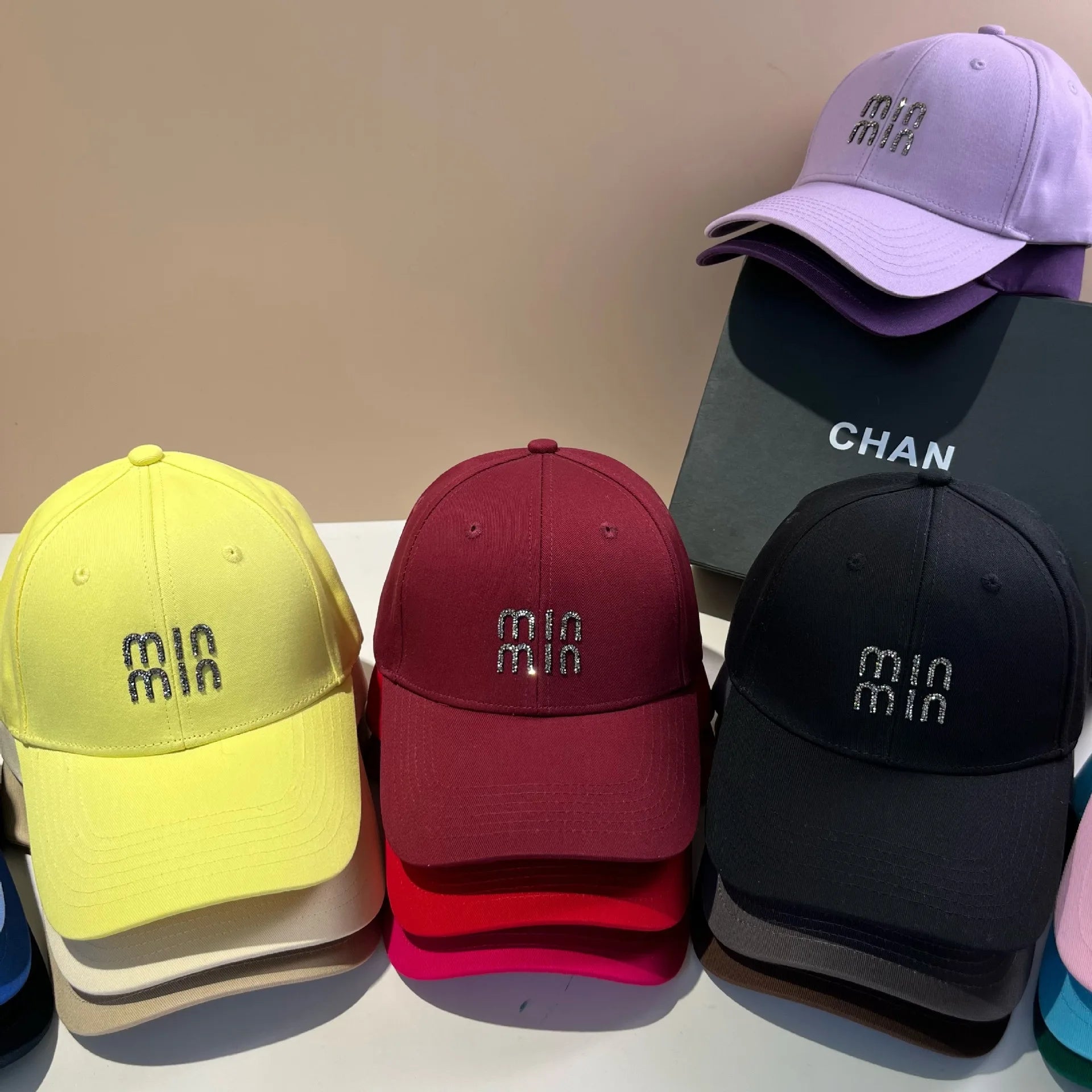 MI Hardtop Cotton Baseball Cap Versatile For All Seasons Multi-Color Duckbill Cap Fashionable Daily Casual Sports Cap