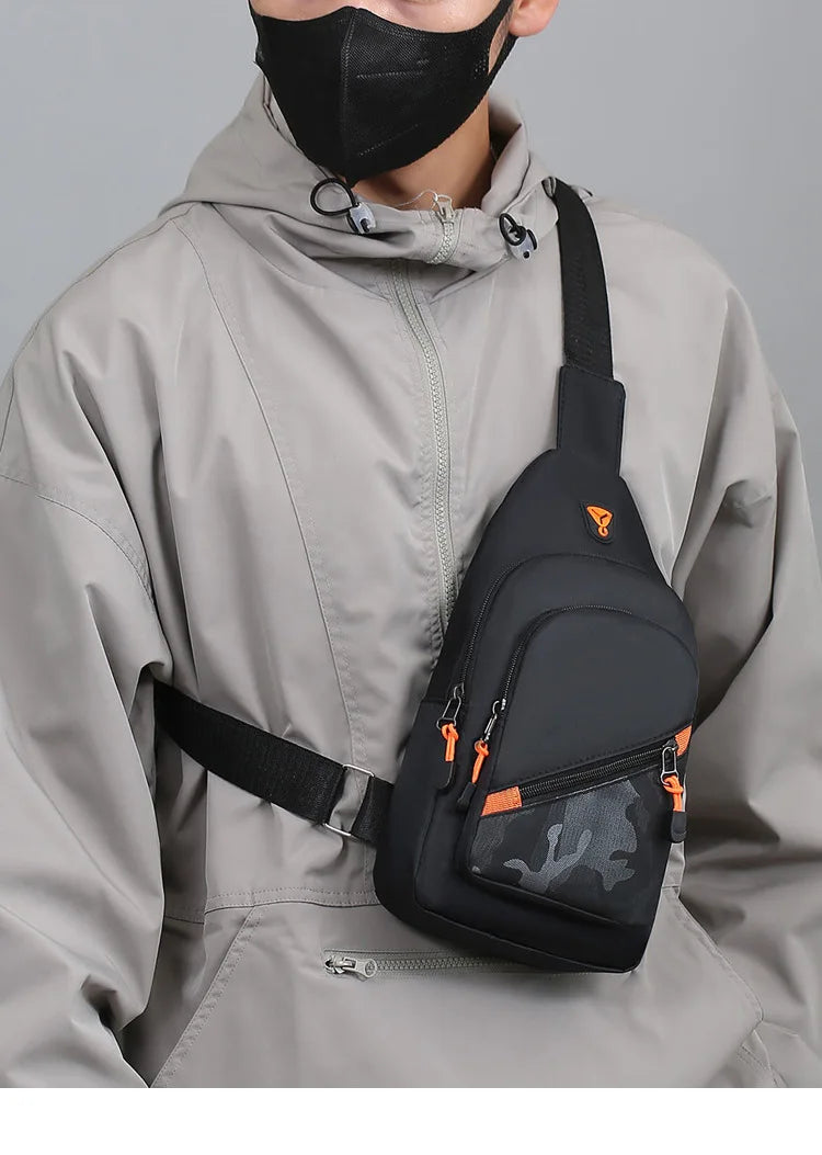 Casual Men Crossbody Shoulder Bag Chest Bag Outdoor Travel Sports For Ferrari Roma F80 296 GTB GTS SF90 Stradale Spider Spyde