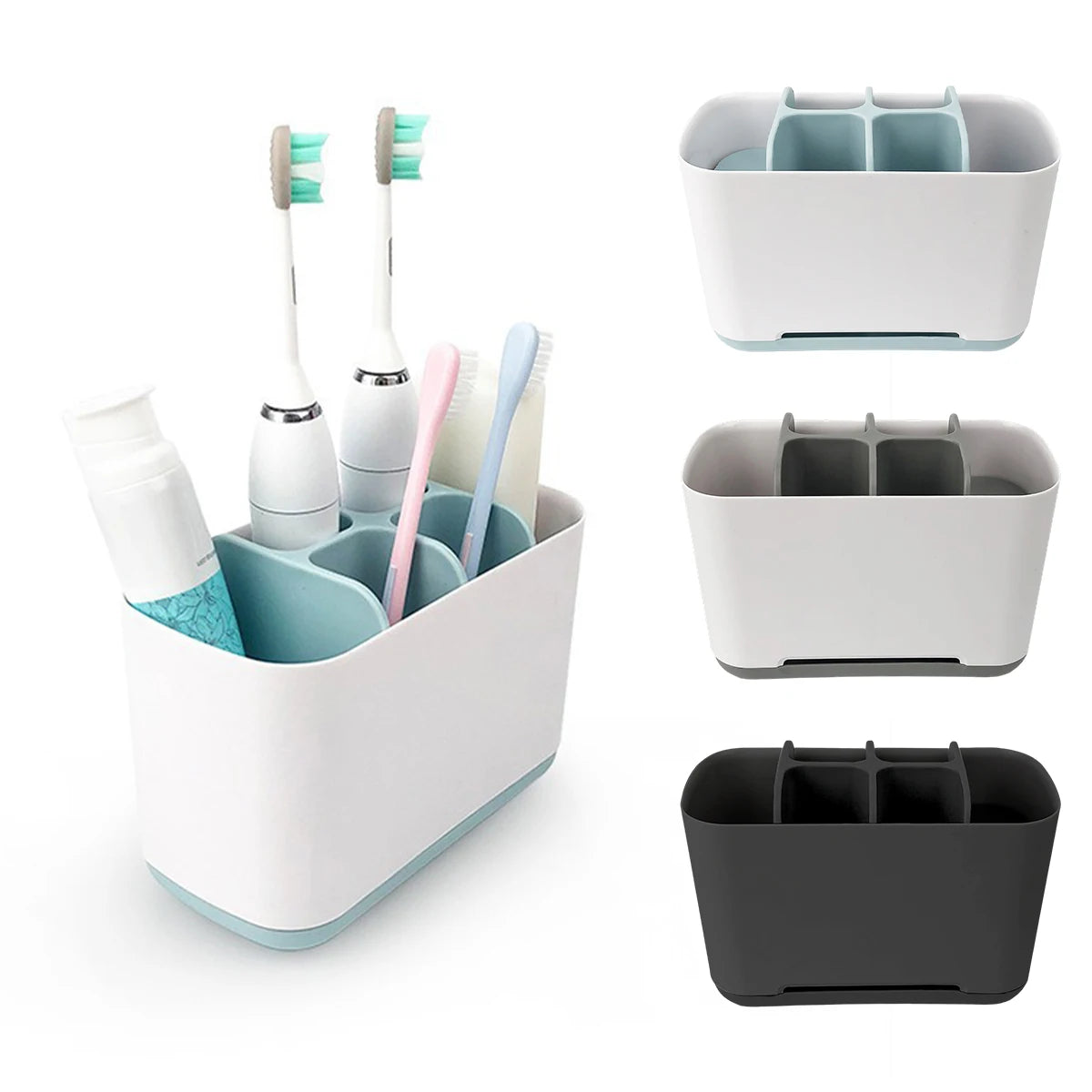 6 Girds Bathroom Organizer and Storage Desktop Holder for Toothbrush Comb Toothpaste Shower Makeup Organizer Household Items