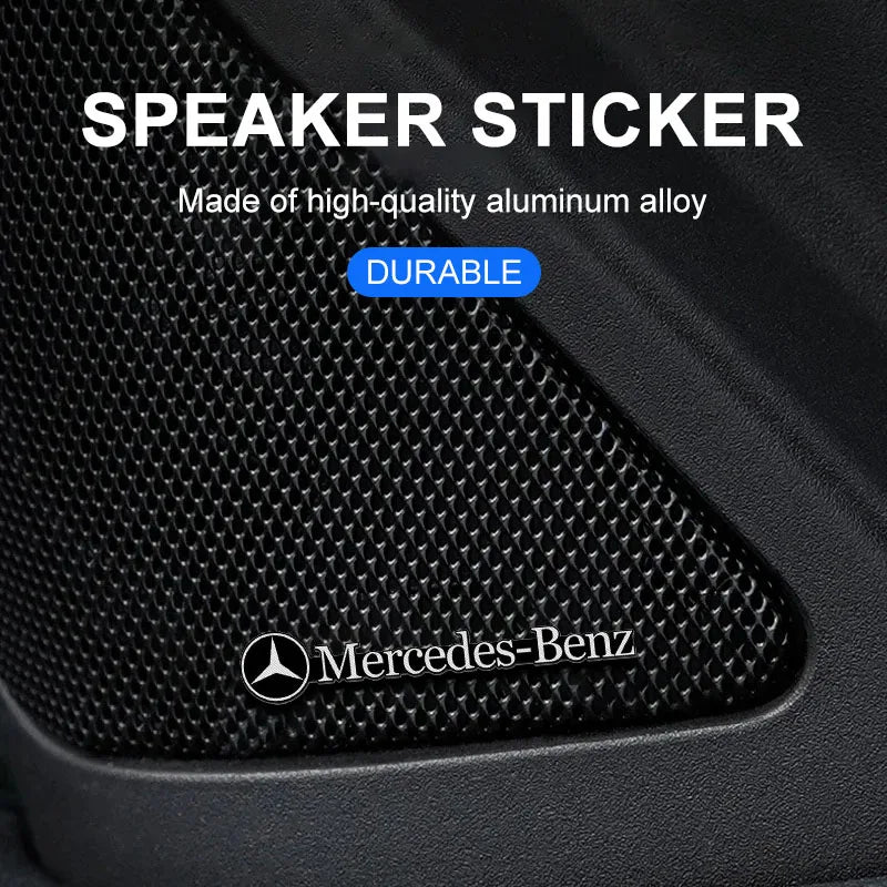 Car Audio Decoration Badge Modified Logo Audio Stickers For Mercedes-Benz AMG GT CLS GLC GLK W211 W221 W220 W163 W164 W203 W204