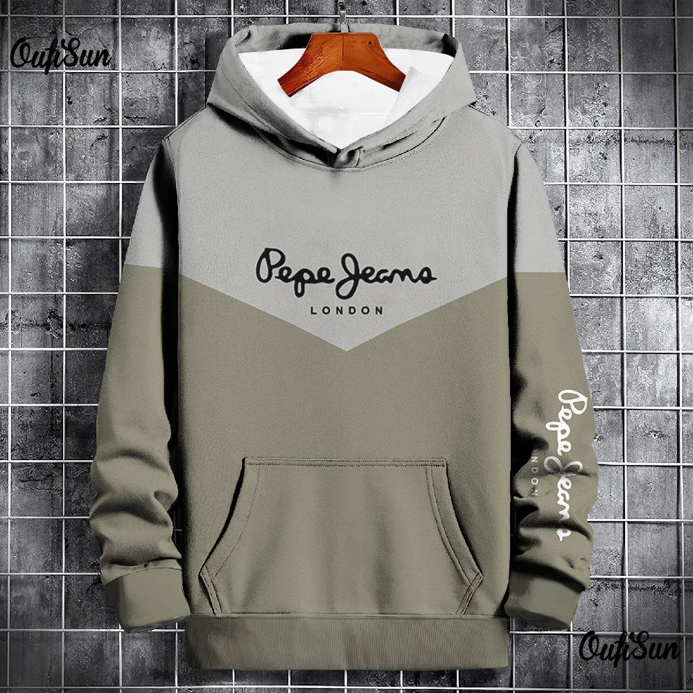 Autumn and Winter Casual Men's Hoodies Funny Splice 3D Print Sweatshirts Outdoor Sports Pullover Fashion Trend y2k Clothes Tops