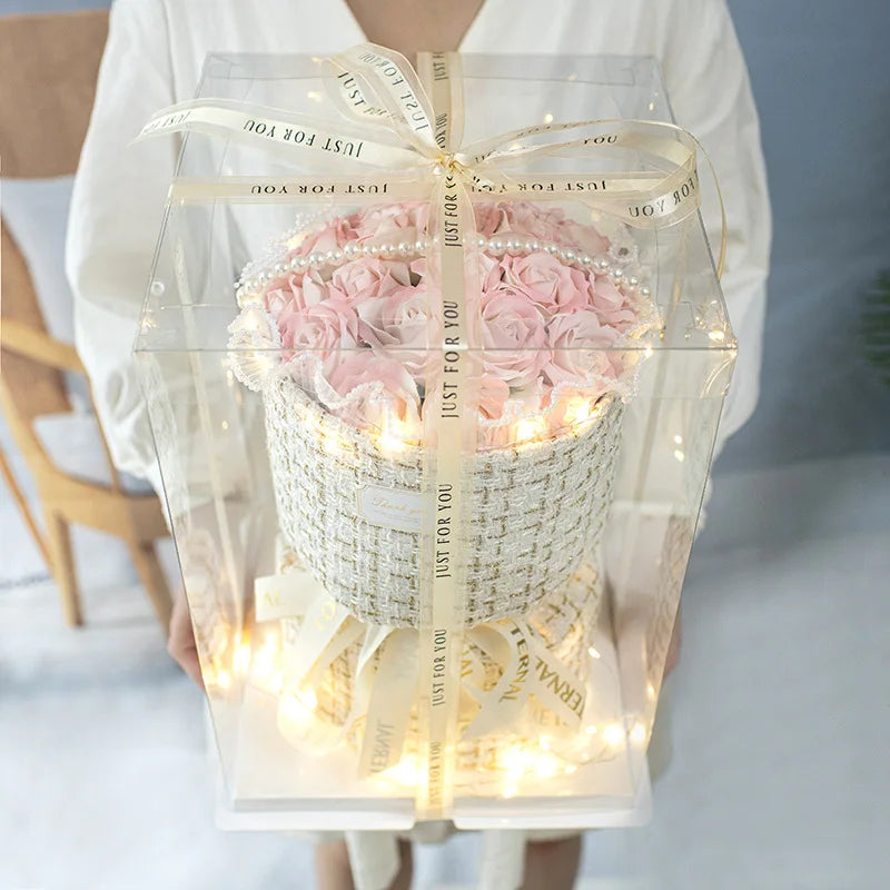 Vntine's Day Rose Bouquet Soap Gift for Girlfriend Best Friend Birthday Present Creative Festival Supplies Creative Gifts