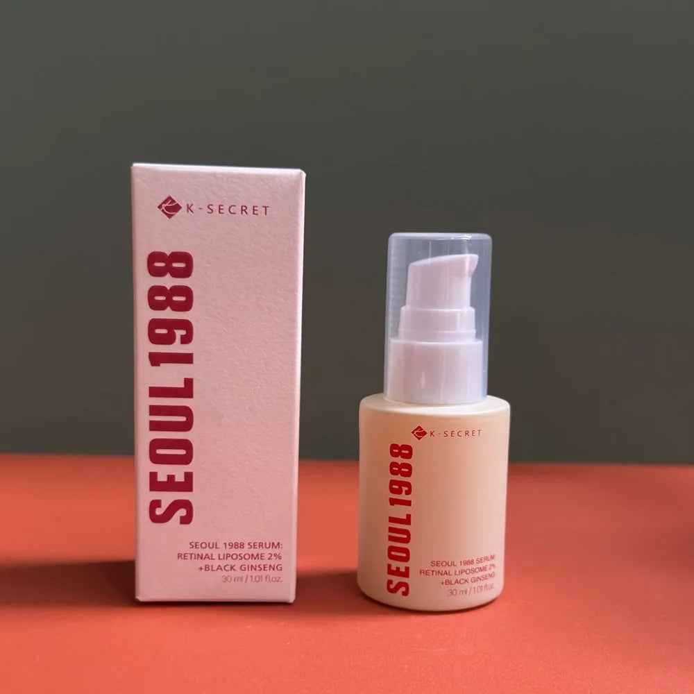 K-SECRET SEOUL 1988 Retinal Ginseng Serum, Facial Treatment Cream, Firming, Moisturizing, Lightens Fine Lines Dark Circle