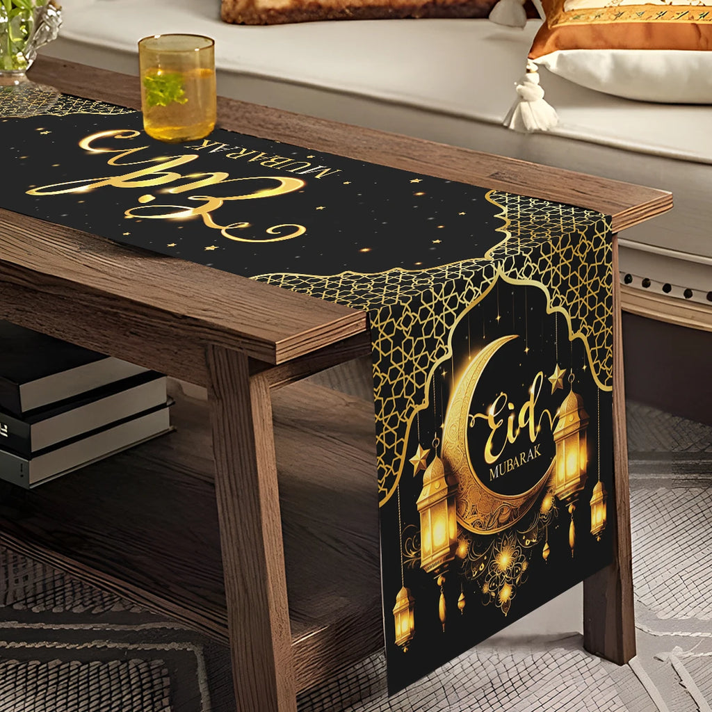 Ramadan Table Runner Eid Mubarak Decoration 2026 for Home Ramadan Kareem Ramadan Mubarak Islamic Muslim Party Eid Al-Fitr Gifts
