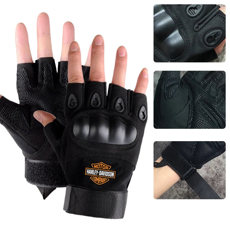 Half Finger Men's Gloves Outdoor Military Tactical Gloves Sports Shooting Hunting Airsoft Motorcycle Cycling Gloves For Harley