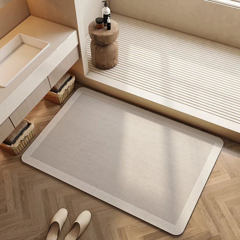 Super Absorbent Bathroom Mat Non-slip Bath Rug Quick Dry PVC Bathroom Rugs Floor Mat