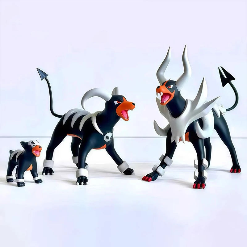 3pcs/set Anime Pokemon Figure Houndoom Figures Houndour Action Figures Pvc Collection Model Toys  Gifts