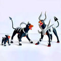 3pcs/set Anime Pokemon Figure Houndoom Figures Houndour Action Figures Pvc Collection Model Toys  Gifts