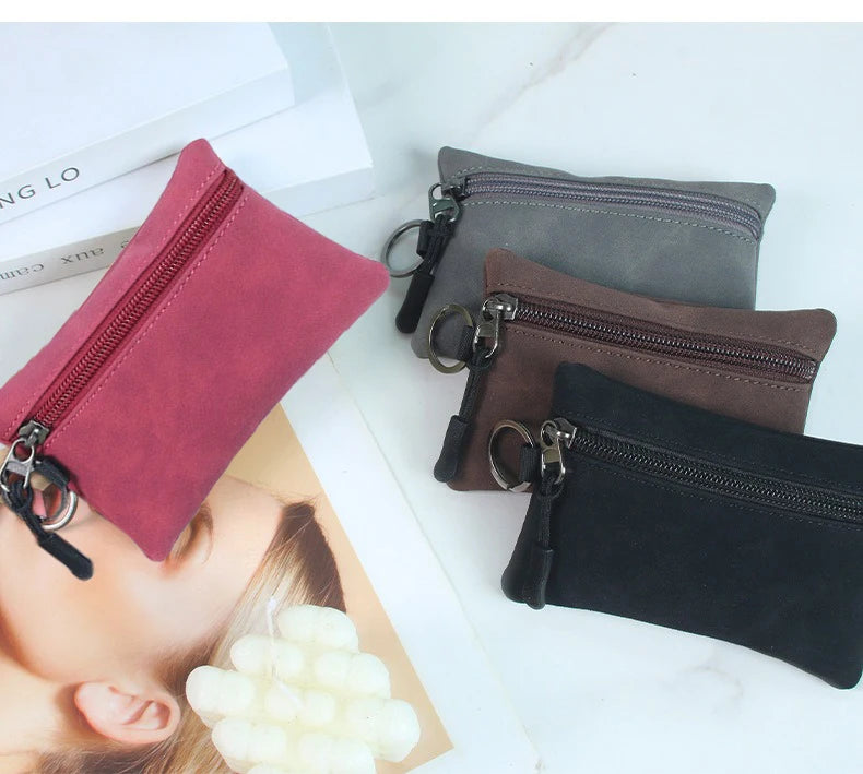 Portable Suede Car Key Bag Zipper Wallets Card Coins Pouchs For Bentley Flying Spur Continental GT Bentayga Mulsanne Accessories