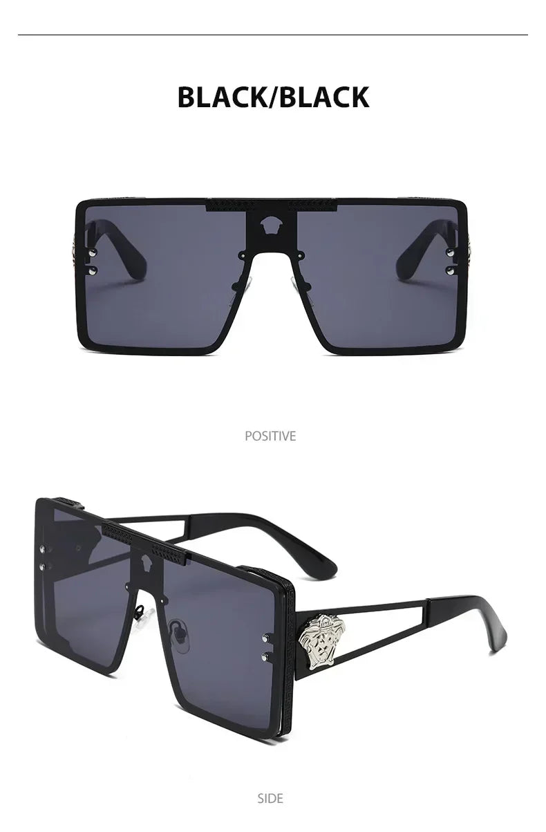 New Personality Square Big Cool Sunglasses for Men Women Fashion Retro Luxury Design Male Sun Glasses Gafas UV400 Gafas De Sol