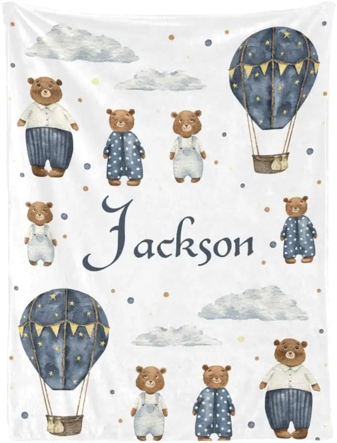 Personalized Baby Blankets with Name - Baby Blankets for Boys - Custom Baby Swaddle Blanket