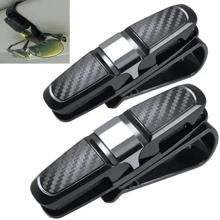 80-degree Rotating Multi-functional Car Eyeglass Storage Clip Bidirectional Automobile Eyeglass Clip Holder for Easy Access