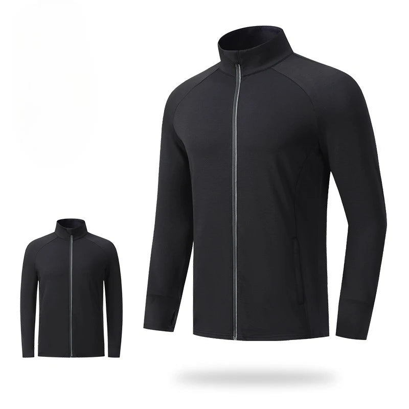 2025 Unisex Sports Jacket, Zip-Up Hooded Sweatshirt with Long Sleeves for Outdoor Training, Running and Casual Wear