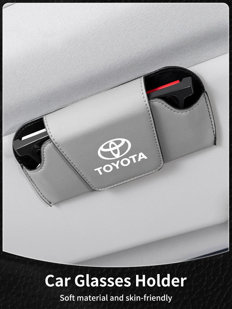 Car Glasses Box  Sunglasses Holder Case Sun Visor For Toyota Corolla 2020 Yaris Aygo GT86 AE110 Prius RAV4 CHR Camry Auris