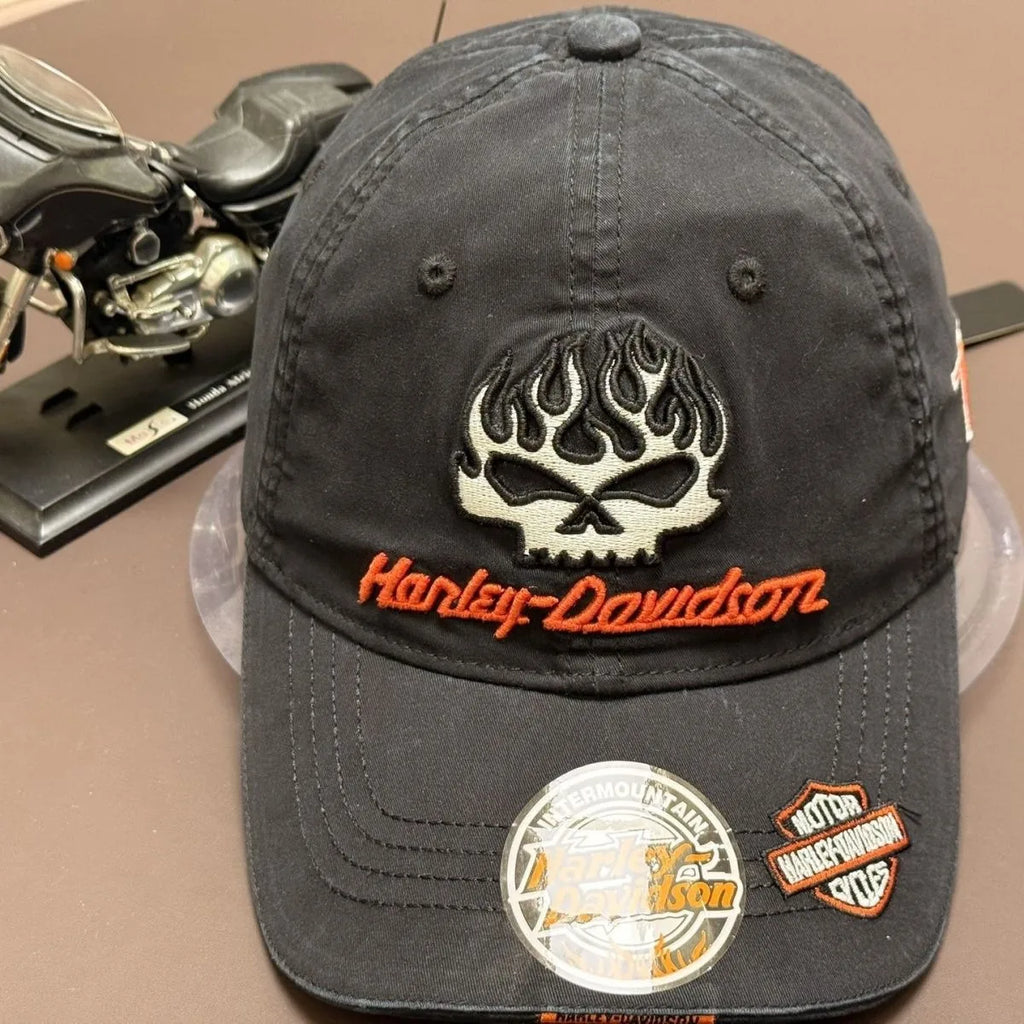 Embroidered Hiphop Harley- Baseball Caps Snapback Trucker Hats Outdoor Davidson- Sports Sun Protection Adjustable for Men Women