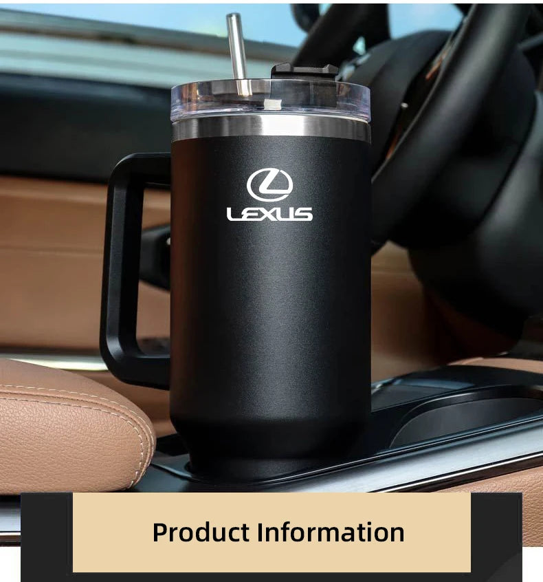 Car Large Capacity Handheld Cup Stainless Steel Insulated Cup Coffee Insulated Cup Suitable For Lexus F SPORT ES RX NX LS UX LBX