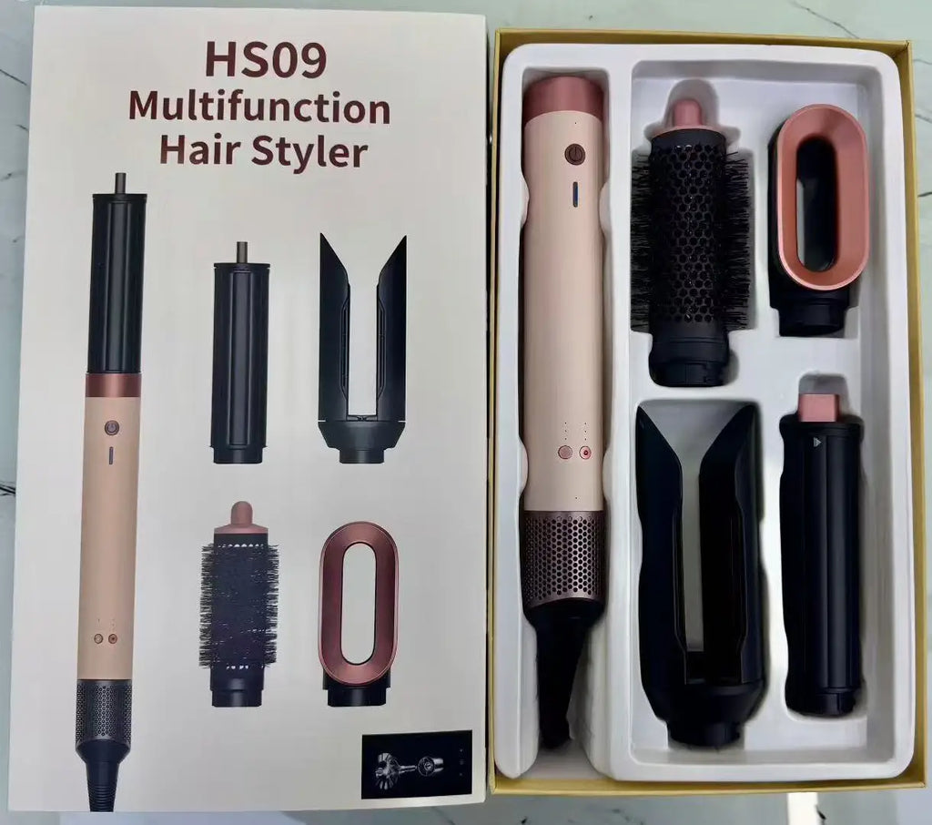 2025 hs09 Professional Multi Styler Travel Hair Dryer Hot Air Brush Hair Straightene Curling Wand-All-in-One HairStylerhairdryer