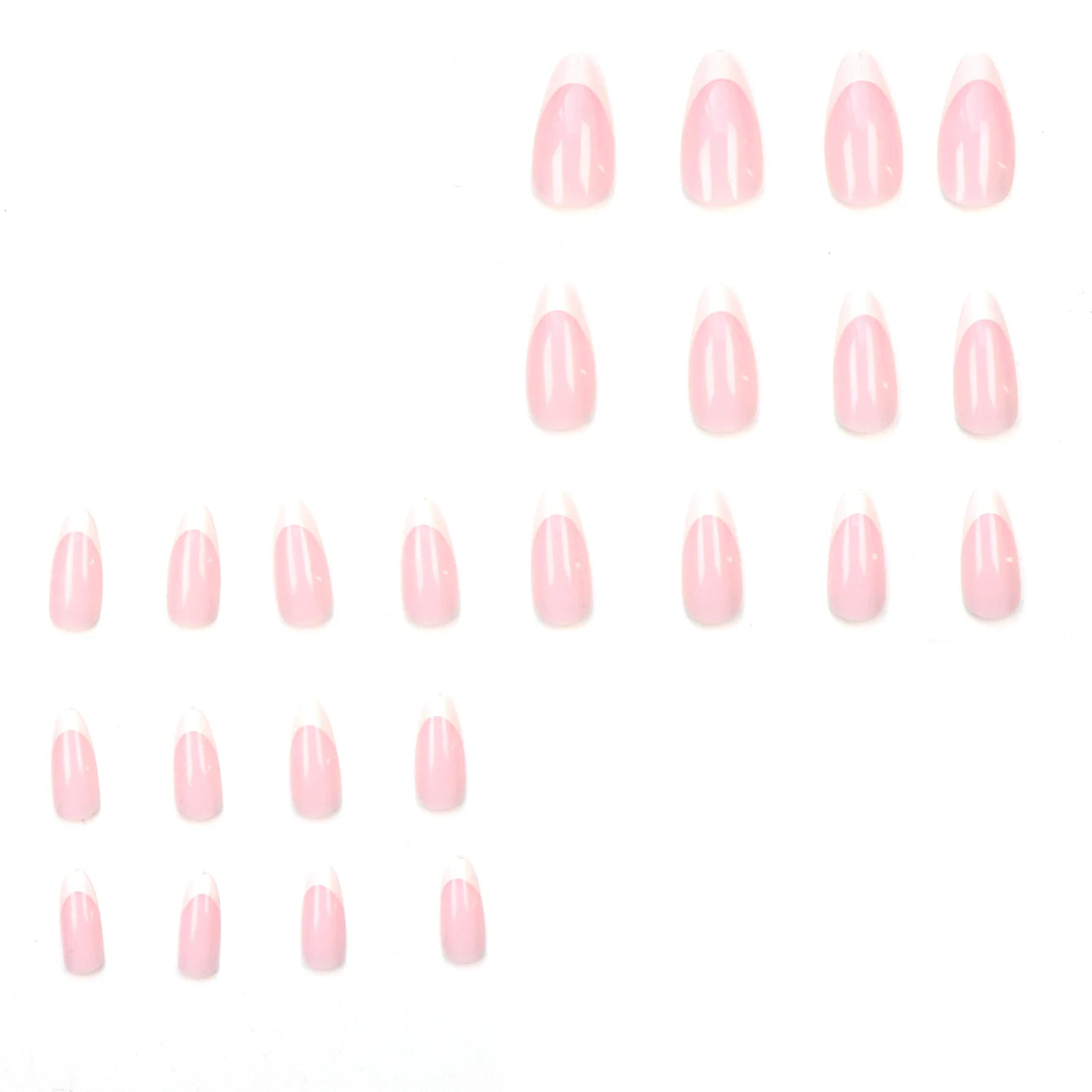120PCS Press White French Edge Almond False Nails Reusable Acrylic False Nails Whitening Nail Art, Daily Wear Diy