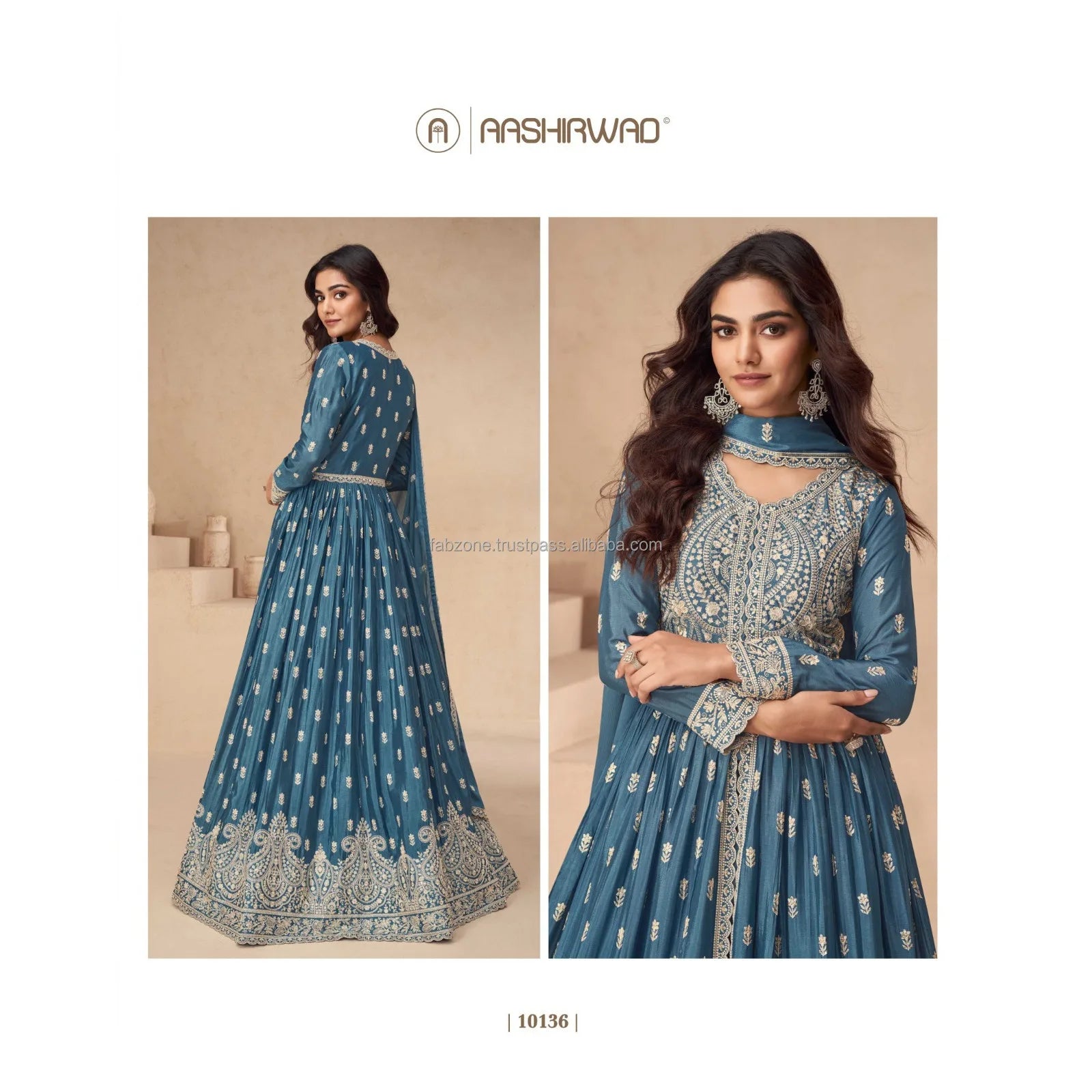 Net Fabric Heavy Embroidery Gown Pakistani Style Salwar Kameez for Ladies Party Wear