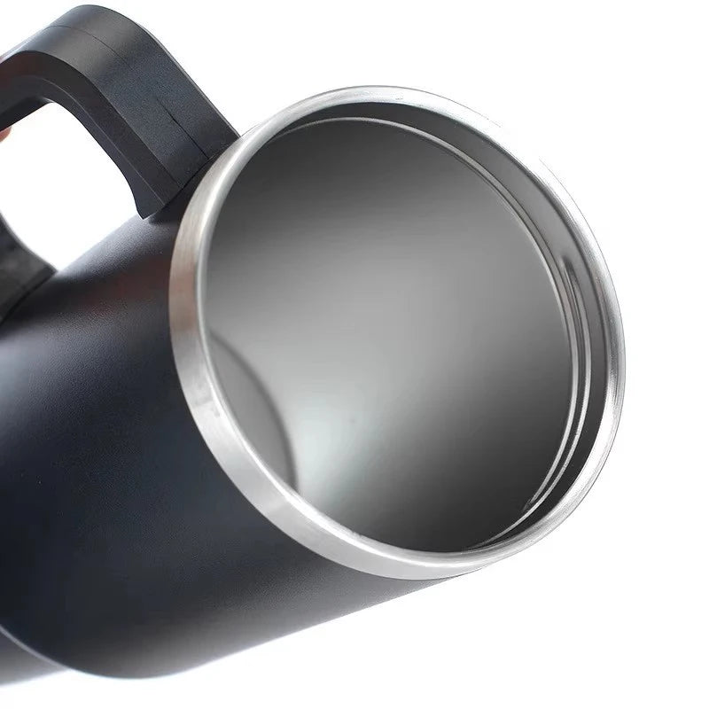1200ML Large Capacity Car Insulated Mug With Handle And Straw For Honda Civic FIT CRV Stainless Steel Office Home Thermal Cup