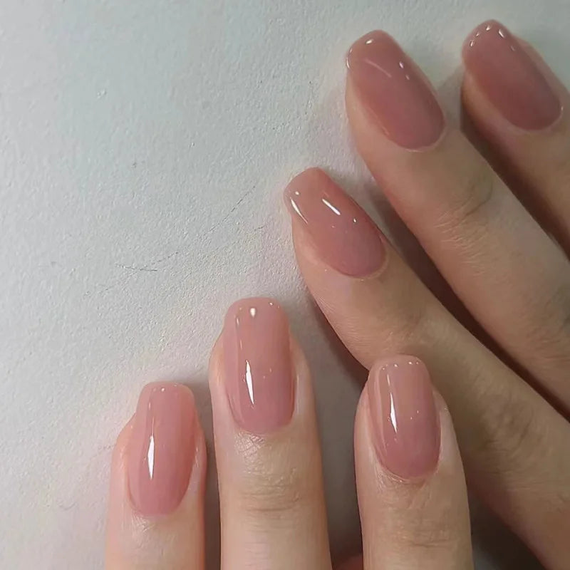 24Pcs/Set Sweet Love Fake Nail with Gradient French Press on Nails Reusable Short Full Cover Nail Tips for Women Wholesale