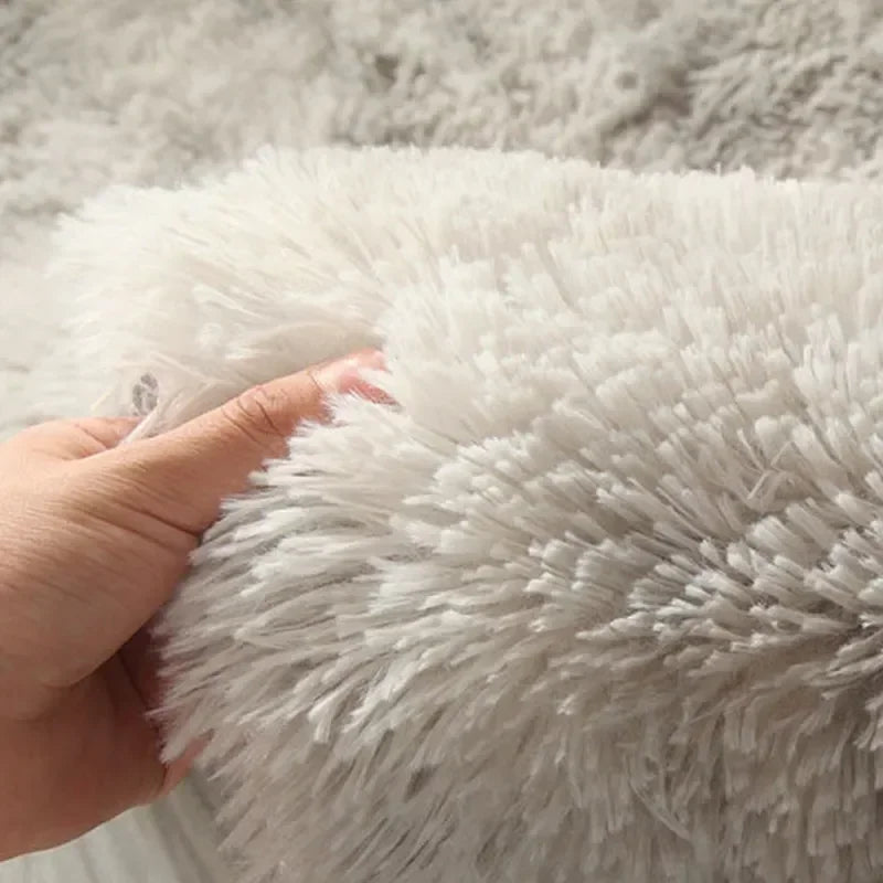 VIKAMA Silk Wool Carpet Bedroom Living Room Carpet Ins Style Scandinavian Home Floor Mats Home Decoration
