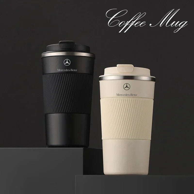 510ml stainless steel coffee cup hot mug for Mercedes-Benz A B C E S-Class W204 W205 W212 W213 W176 GLC CLA AMG W177 G63 GLA