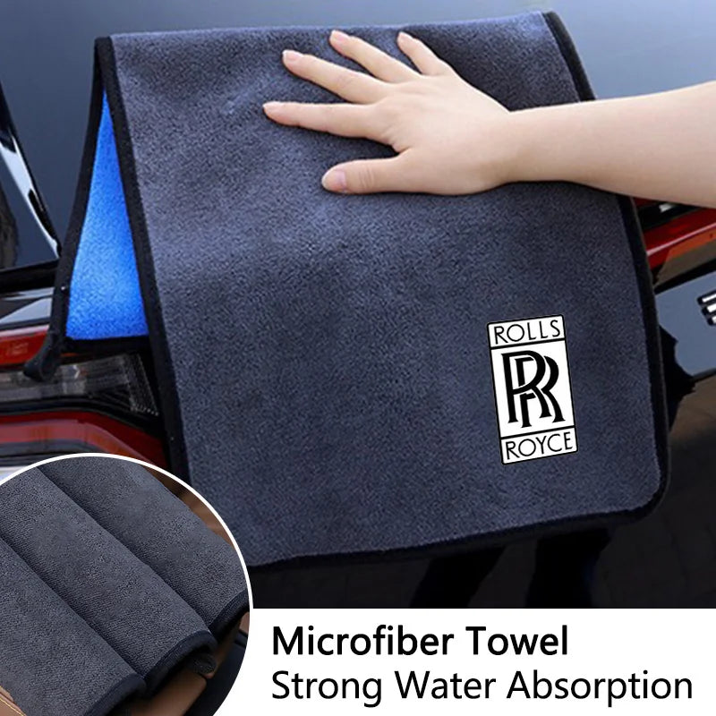Microfiber Towel Car Wash Thickened Soft Detailing Cleaning Cloth for Rolls-Royce Cullinan Phantom Ghost Wraith Dawn Accessories