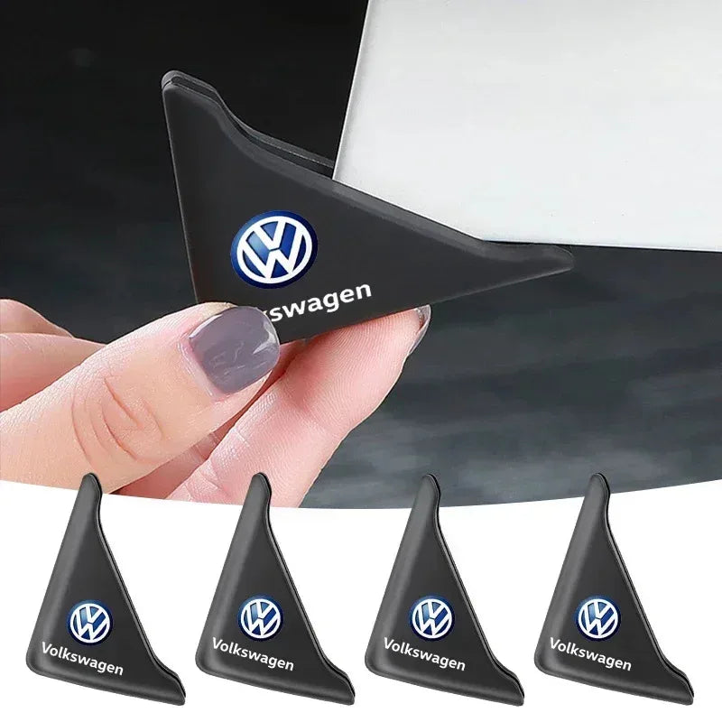 2Pcs Car Door Corner Cover Bumper Anti-scratch Protector For Volkswagen TSI TDI R32 MK4 GTI Golf Polo Tiguan Passat Jetta Touran