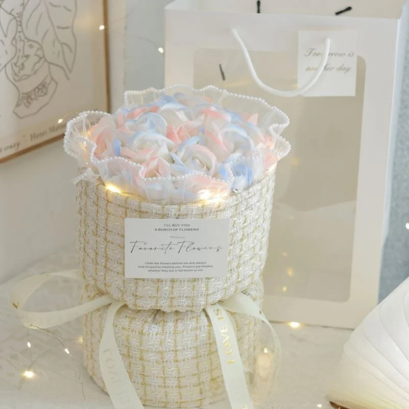Vntine's Day Rose Bouquet Soap Gift for Girlfriend Best Friend Birthday Present Creative Festival Supplies Creative Gifts