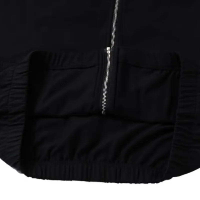 Nike's New Club Series Stand-Up Collar Knit Zipper Outdoor Running Men's Sports Jacket, Comfortable and Skin-Friendly, Stylish Fitness Training Jacket, Cool Black Versatile Trendy Street Style Casual Top, Recommended for Goin