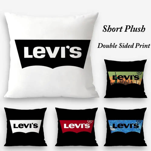 Luxury L-LEVisS Pillow Case Plush Fabric Soft Double Sided Print Sofa Cushion Cover Throw Pillow Covers
