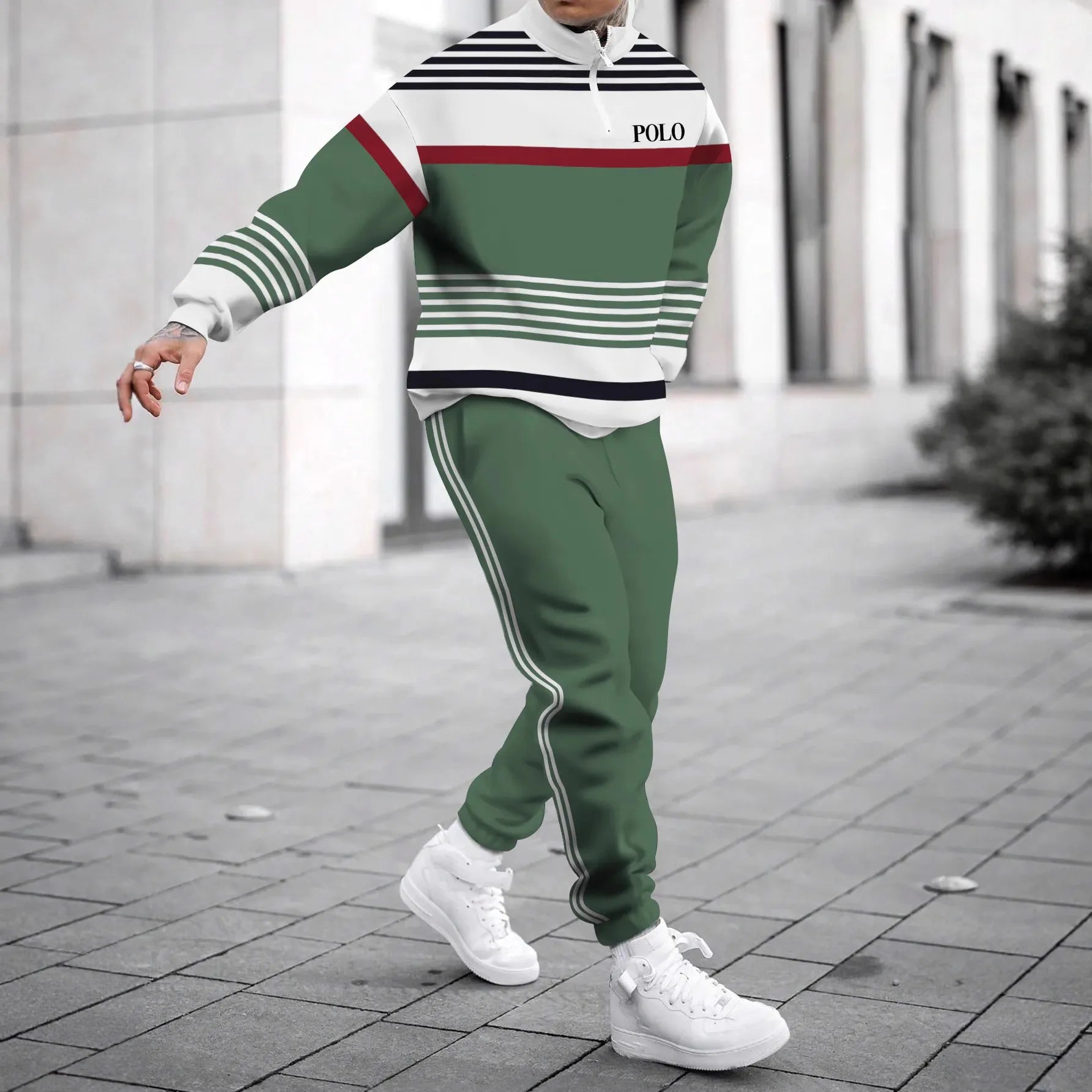 Men's Hoodie Sweatshirt 3D Print Casual Sportswear Long Sleeve Loose Fit Spring Autumn Set with Pants Polyester Fabric
