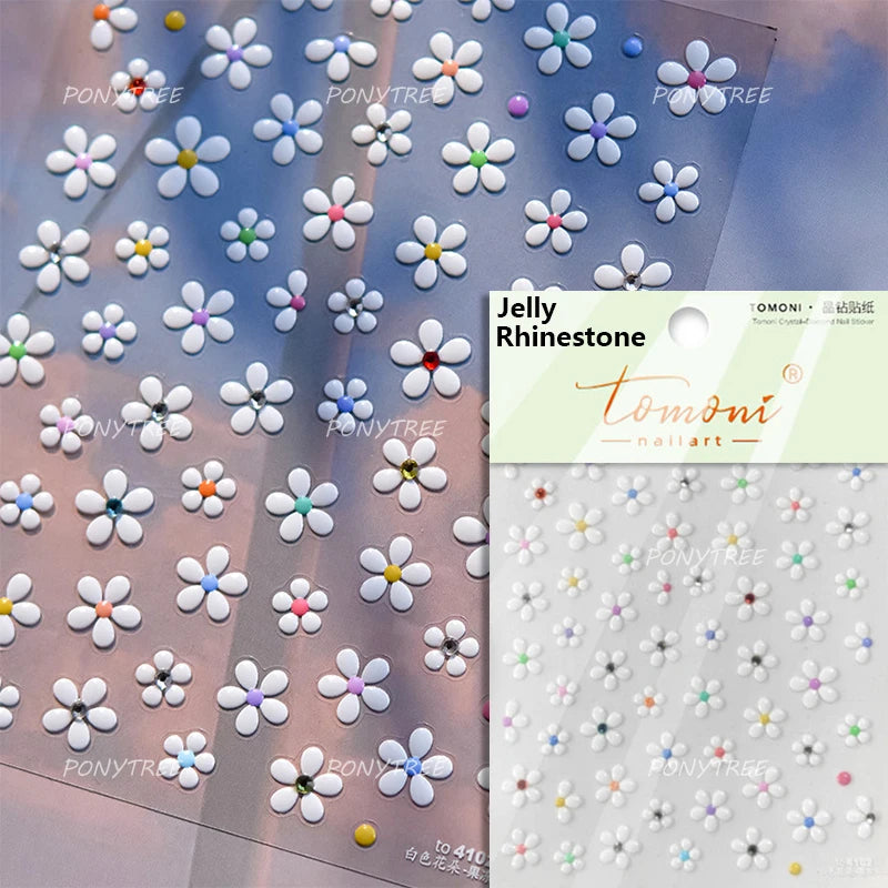 Embossed Flower Pink Butterfly Lucky Peach Blossom Chic Spring Petal 5D Soft Relief Adhesive Nail Art Stickers Manicure Decals