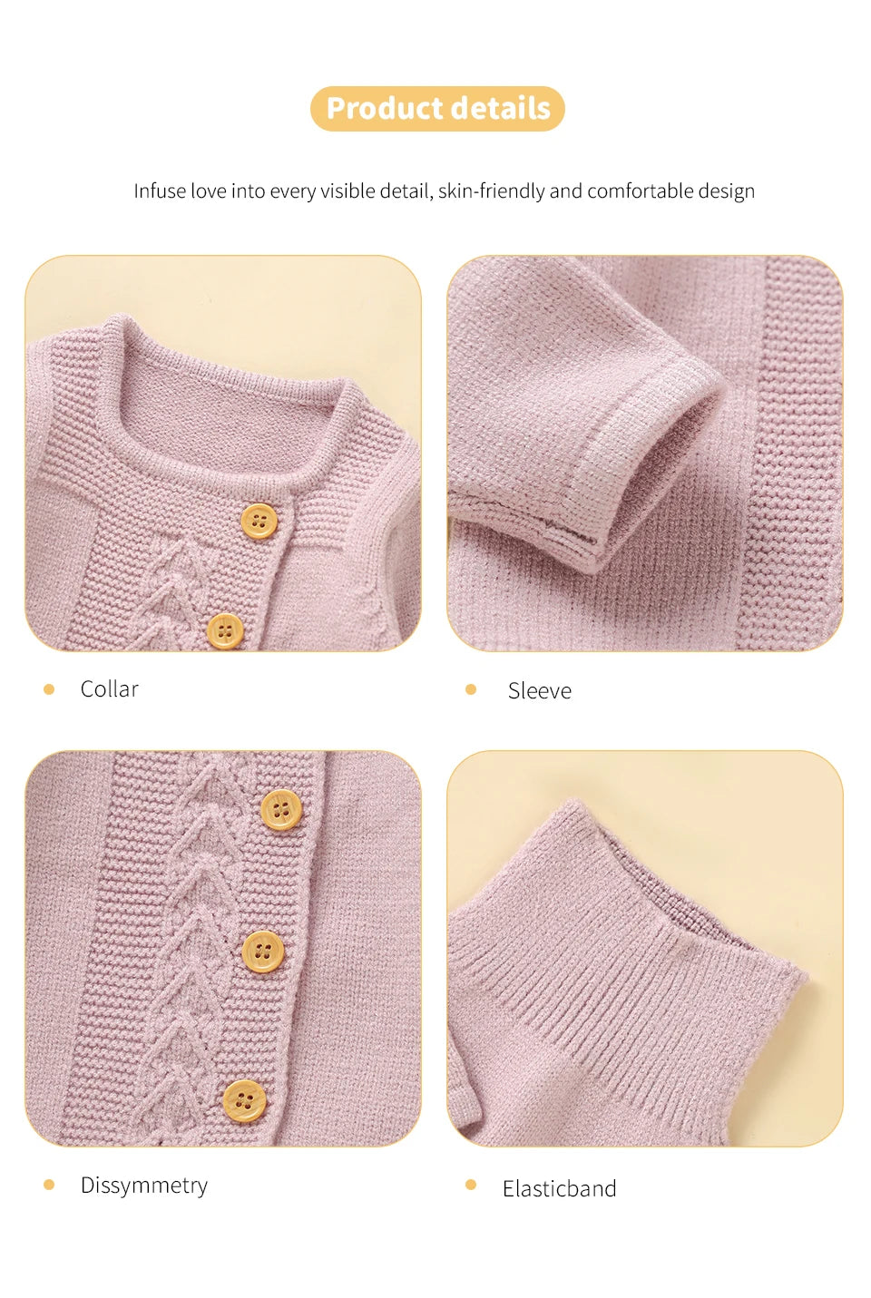 Toddler Kids Girls Clothes Autumn Winter Solid Long Sleeve Knitted Infant Knitwear Coats+Trousers Children 2pcs Outfits Sweaters