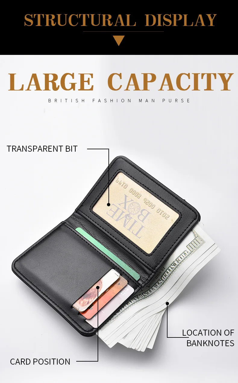Car Emblem Soft Wallet Leather Mini Credit Card Purse Portable Small Wallet For Ferrari Roma Spider SF90 Competizione LaFerrari