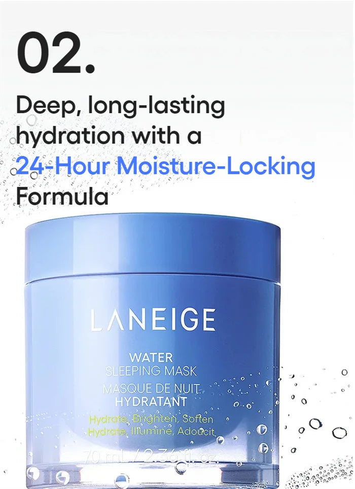 Laneige Water Sleeping Mask Hydrating Face Moisturizes Brightens Skin Creams Deep Moisturizing Shrink Pores Care for Beauty