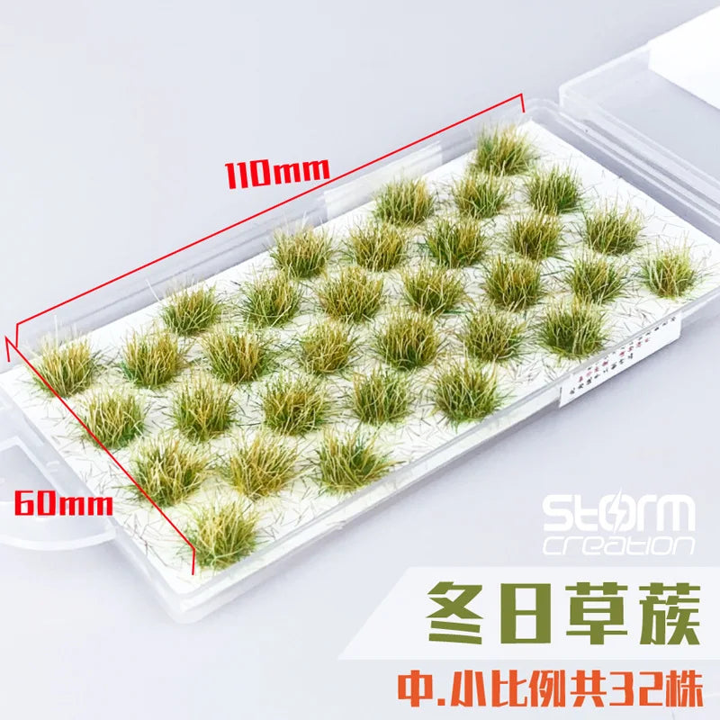 Miniature Seasonal Grass Cluster Model Kit Simulation Grass Nest Mutlicolor Grass Tuft Plant Diorama for Diy Toys Model Making