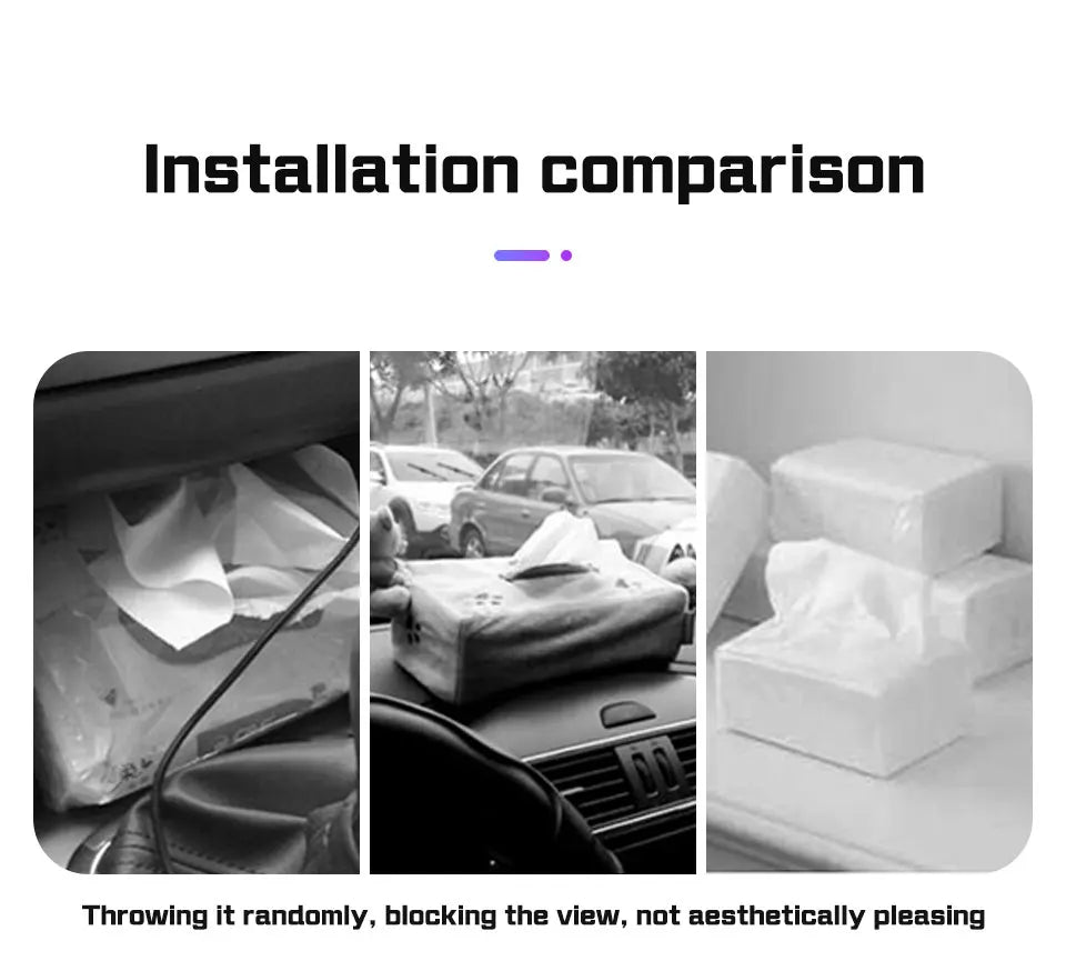 for Baojun 510 730 360 560 RS-5 530 630 Wuling Hongguang S Leather Car Tissue Bag Seat Back Hanger Kleenex Case Visor Napkin Box