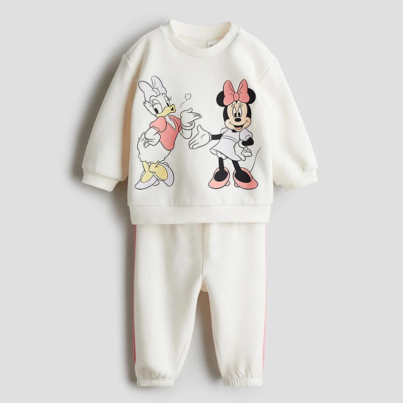 Toddler Suits Cartoon Sweatshirts+Pants Two Piece Set Long Sleeve Outfits Fashion Cartoon Printed Hoodies Sweatpants Outer Wear