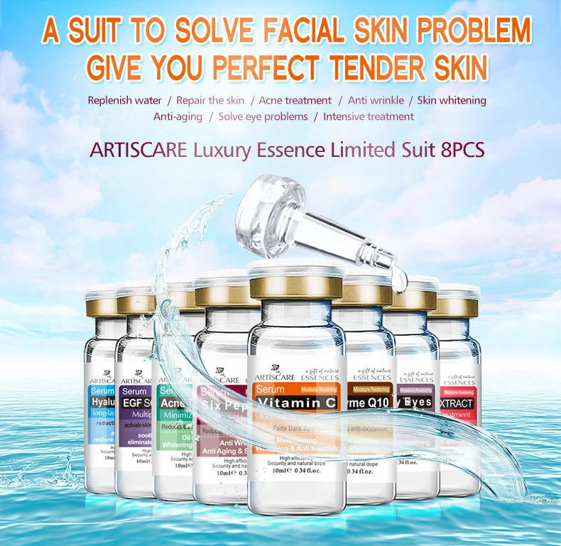 ARTISCARE Face Serum Super Luxruy 8PCS/Set Facial Essence Moisturizing Skin Care