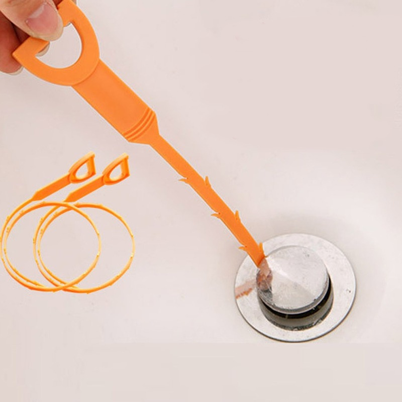Bathroom Accessories Sewer Unclogging Spring Tube Hair Unclogging Tool 1 Piece Kitchen Sink Cleaning Hook Cleaning Stick