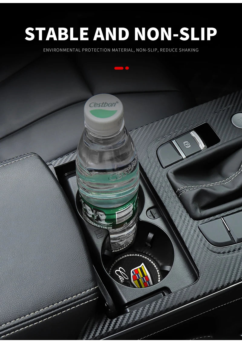 Car Non-slip Water Cup Pad Diamond Rhinestone Bling Decoration For Cadillac Escalade GT4 XT4 ATS XT5 CTS XTS RS Accessories