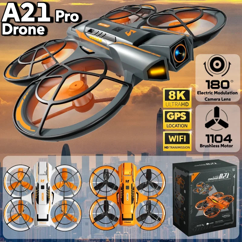 Hot for Genuine Original A21Pro Drone GPS 8K Professional Aerial Photography Remote Control Aircraft 5G HD Camera Quadcopter Toy