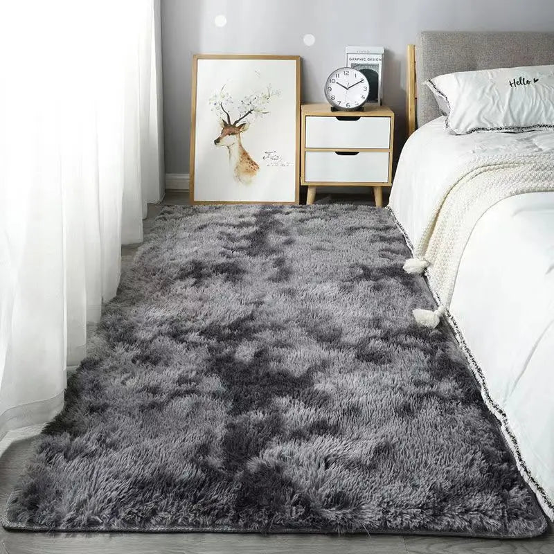 VIKAMA Silk Wool Carpet Bedroom Living Room Carpet Ins Style Scandinavian Home Floor Mats Home Decoration