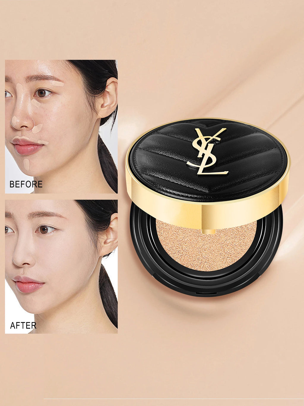 Yves Saint Laurent Le Cushion Encre De Peau-Luminous Matte Cushion Foundation SPF 33/ PA++  All Day Flawless Coverage Shine-Free